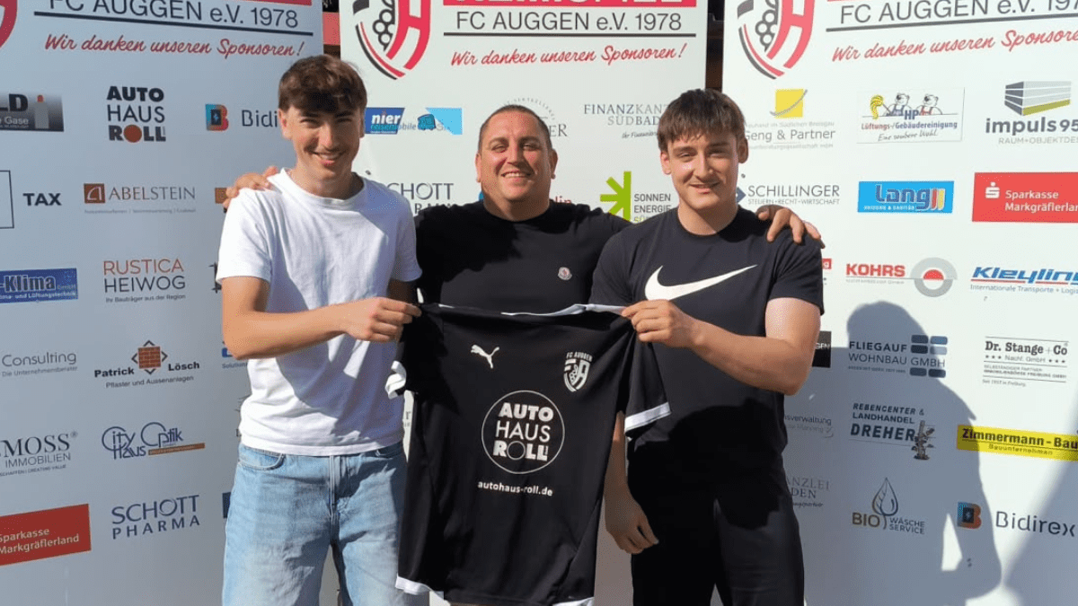 Neuzugang_FC_Auggen Lenny Reichert, Amin Jungkeit und Fabian Rufer
